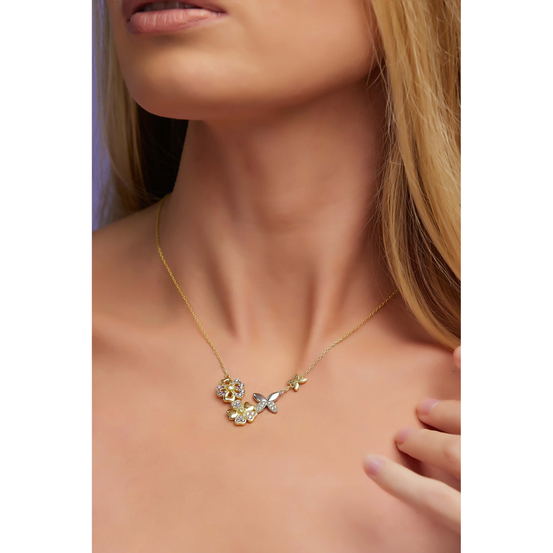 Springtime Beauty Gold Necklace - PEACORA