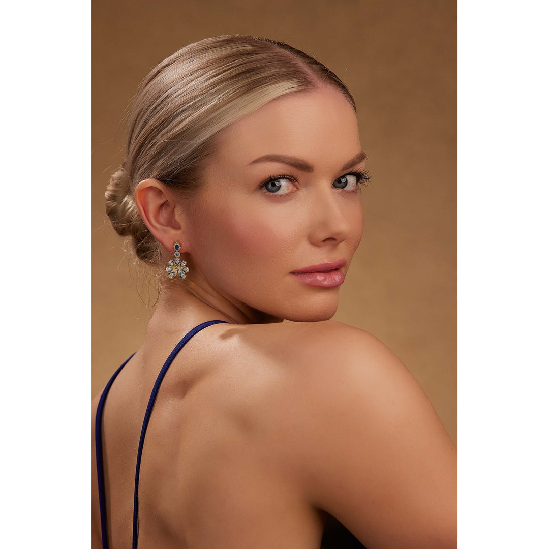 Peacora's Blue Feathered Earrings - PEACORA