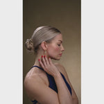 Load and play video in Gallery viewer, Peacora&#39;s Blue Feathered Earrings
